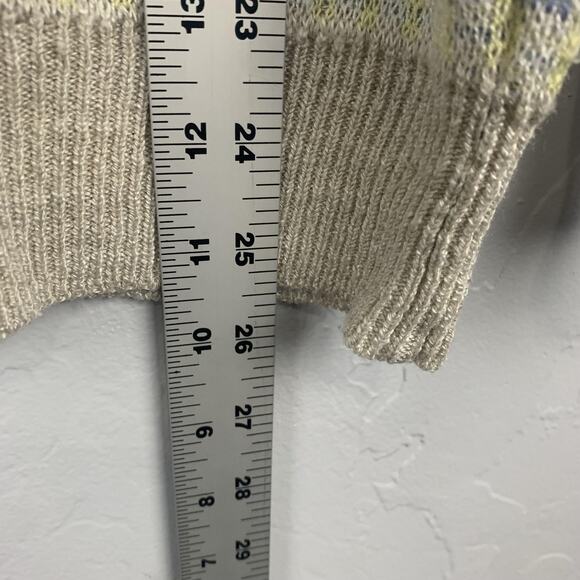 Vintage Bogner Sweater Womens Medium Pastel Geometric Knit Linen Cotton 80s - Picture 5 of 6